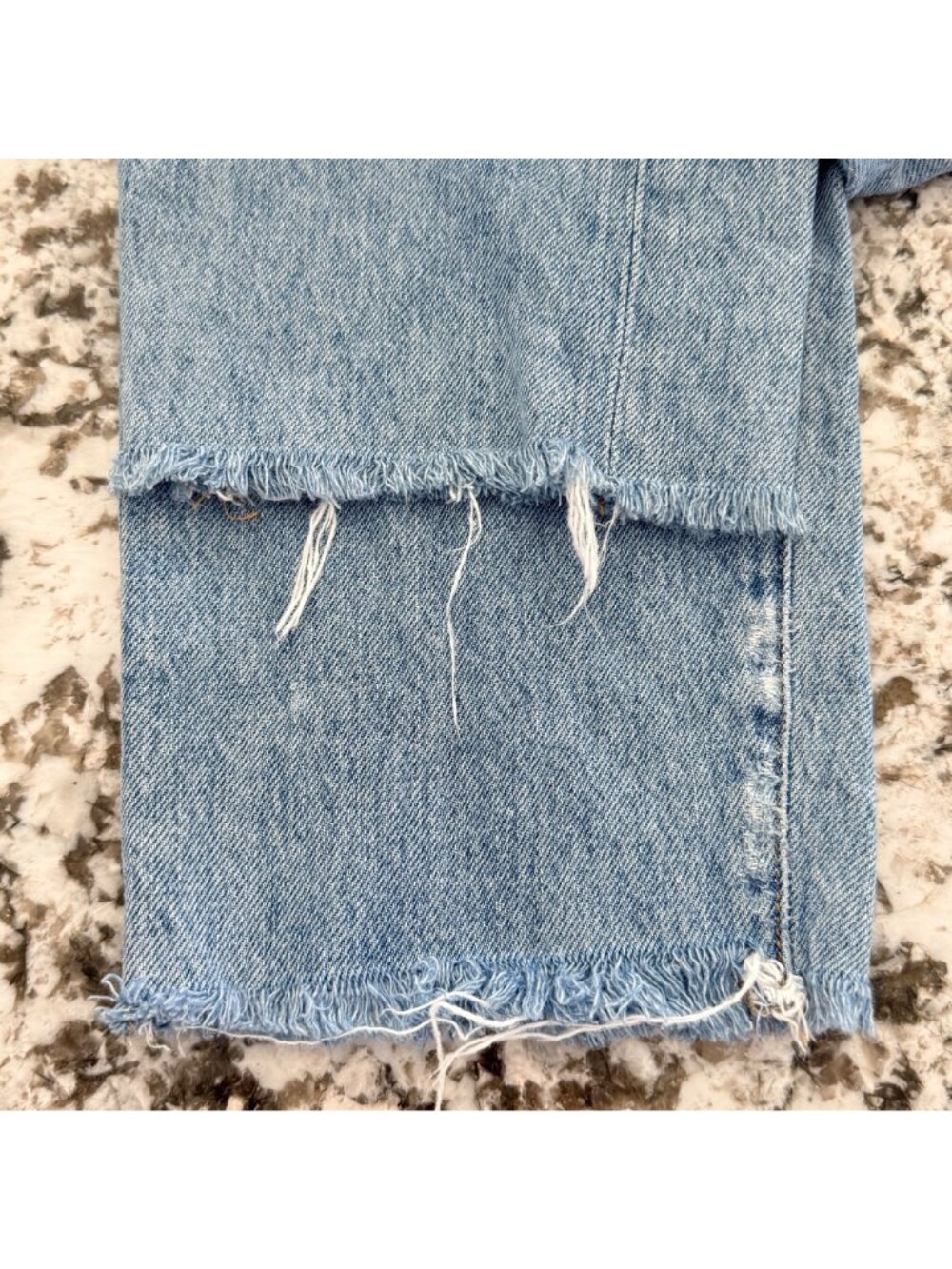 Citizens Of Humanity Liya Jeans Womens 27 Blue Denim High Rise Crop Distressed - Picture 11 of 14